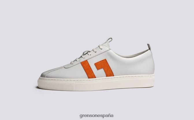 Grenson mujer zapatilla de deporte 67 blanco/naranja PB0FB353 zapatillas
