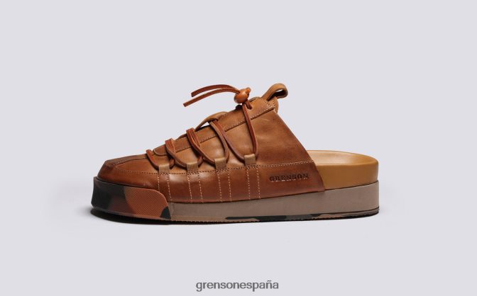 Grenson mujer zapatilla de deporte 75 jengibre bruñido PB0FB357 zapatillas