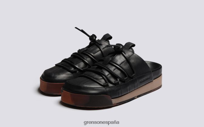 Grenson mujer zapatilla de deporte 75 negro bruñido PB0FB358 zapatillas