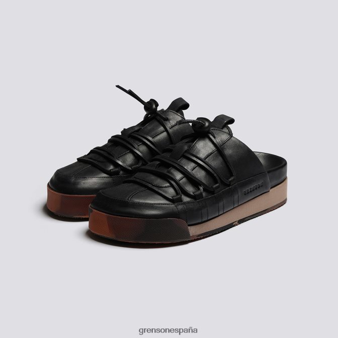Grenson mujer zapatilla de deporte 75 negro bruñido PB0FB358 zapatillas