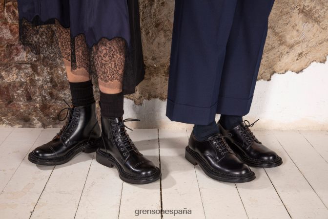 Grenson mujer Devon negro PB0FB309 zapatos formales